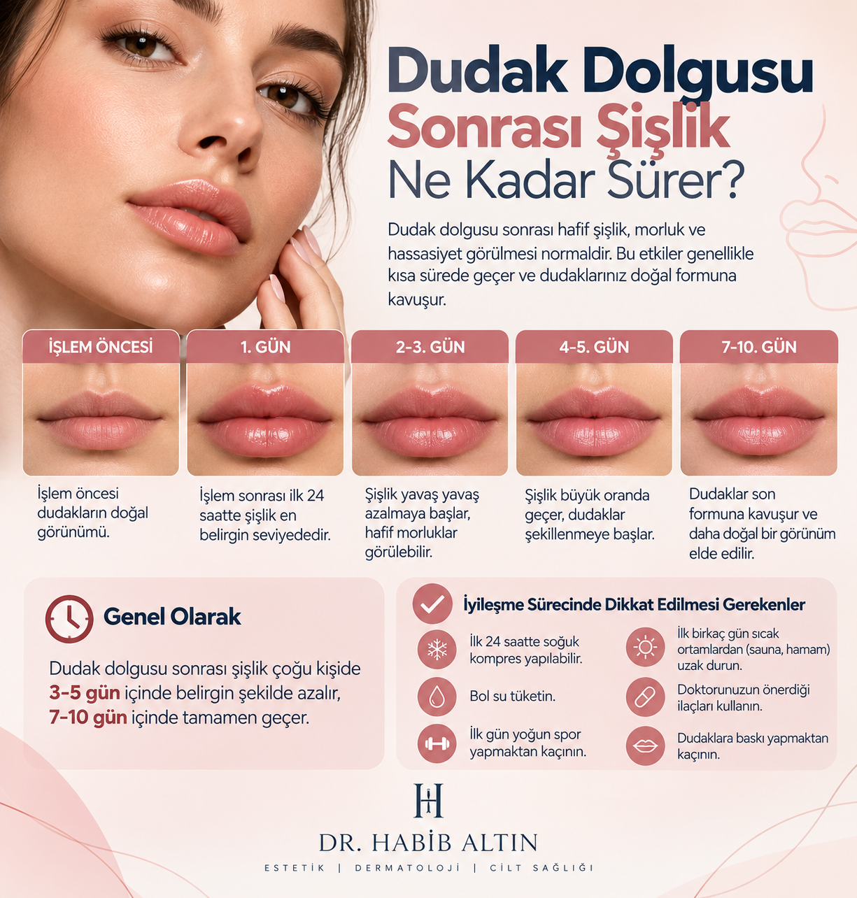 Dudak Dolgusu Sonrası Şişlik Ne Kadar Sürer? | Arnavutköy